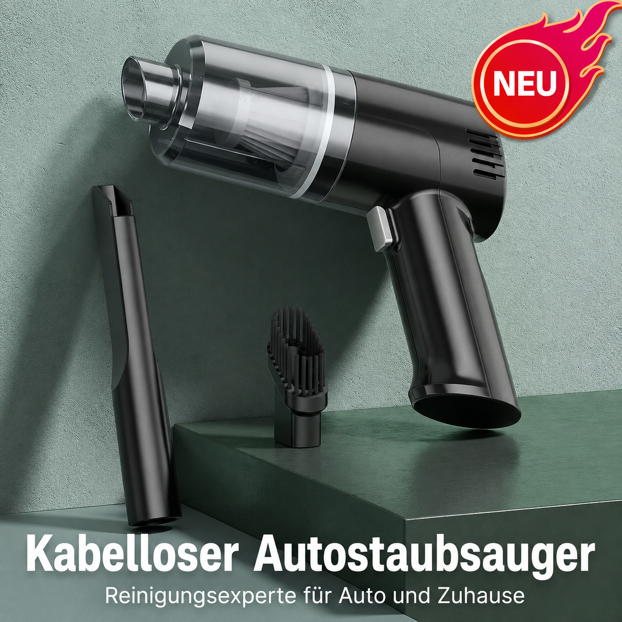 Handstaubsauger mit Blasfunktion für Haushalt, Auto und Schrank – kabellos, wiederaufladbar