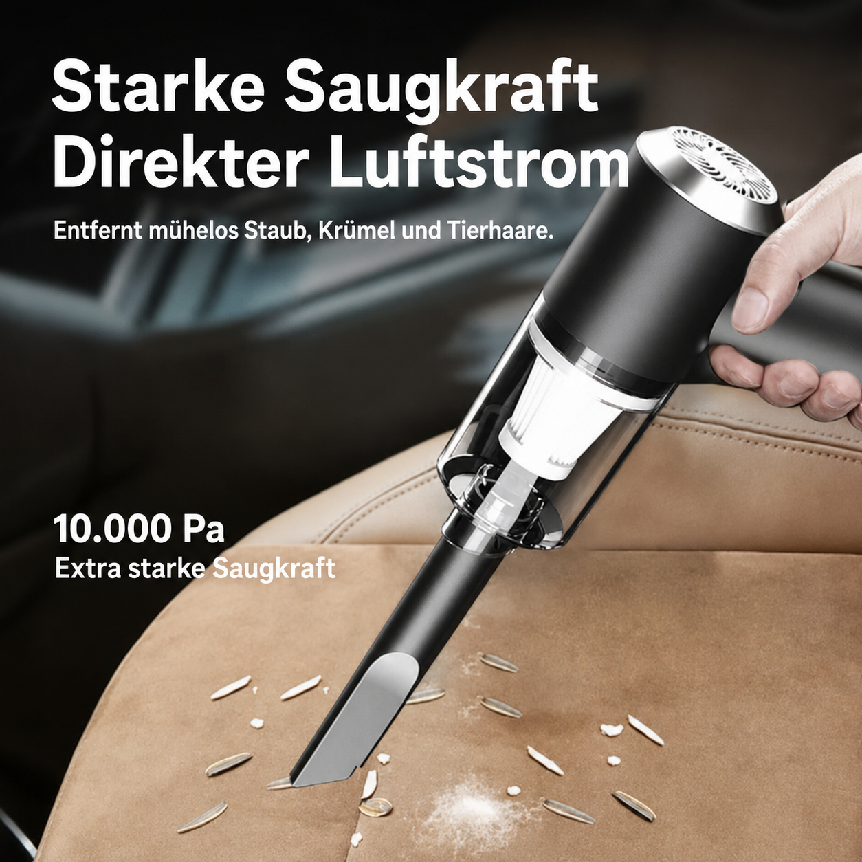 Handstaubsauger mit Blasfunktion für Haushalt, Auto und Schrank – kabellos, wiederaufladbar